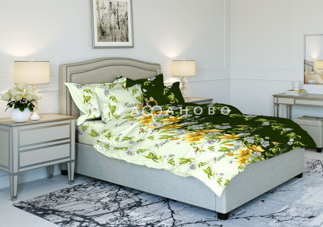 Ткань Бязь 150 см рис.   3673-2 "Соловьиные трели"