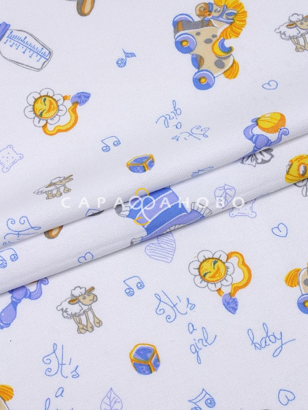 Фланель набивная 90 см, 897-2п Baby 175 +/-5 г/м2