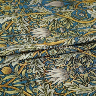 Гобеленовая ткань 175 см. Рис Ноктюрн синий