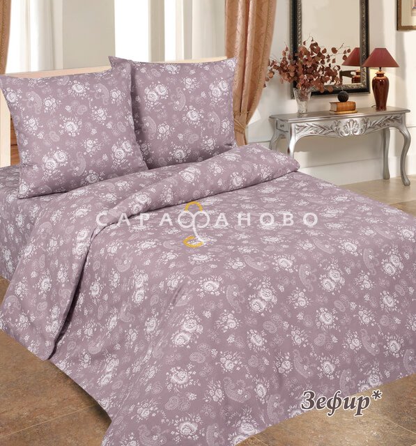 Ткань бязь 220 см Зефир с компаньоном рис 10887/1+10886/1 вид 1