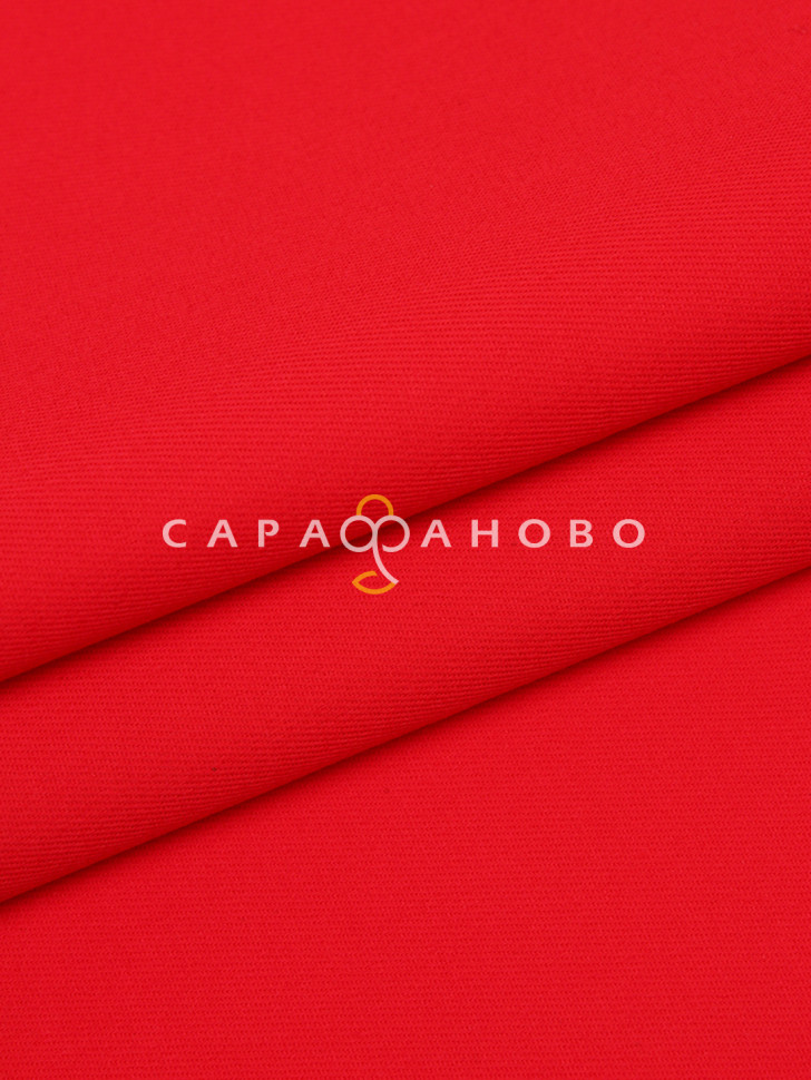 Саржа гладкокрашеная 150 см, 032 Красный 260 +/- 13 г/м2