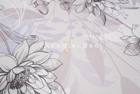 Ткань Сатин 220 см 120 гр рис Эдем вид 2 (основа)