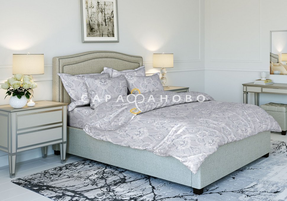 Ткань Бязь Фея 220 см 120 гр рис 9268 Брюссельское кружево 2