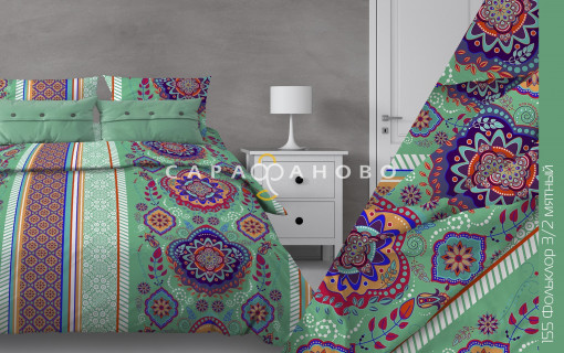 Ткань Бязь 150 см 120 гр рис. 155в3/2 Фольклор