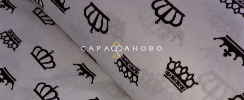 Ткань Бязь детская 150 см 120 гр Короны 1694а-25