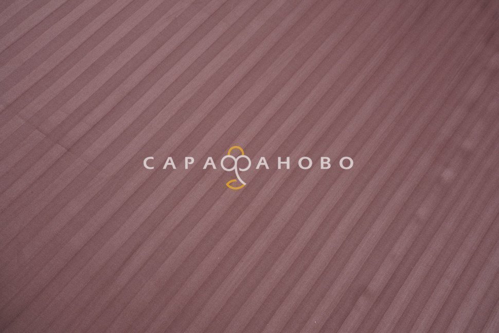 Ткань Страйп-Сатин 240 см рис. 19-1217 Горький шоколад (полоса 1х1)