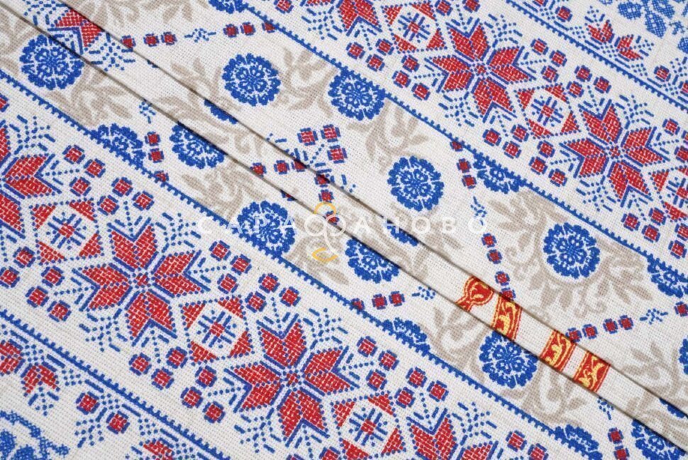 Ткань Рогожка 150 см рис. 10915-1 Воскресенье