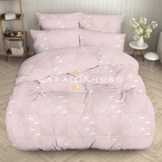 Ткань бязь 220 см рис 7991 сердцеед вид 2