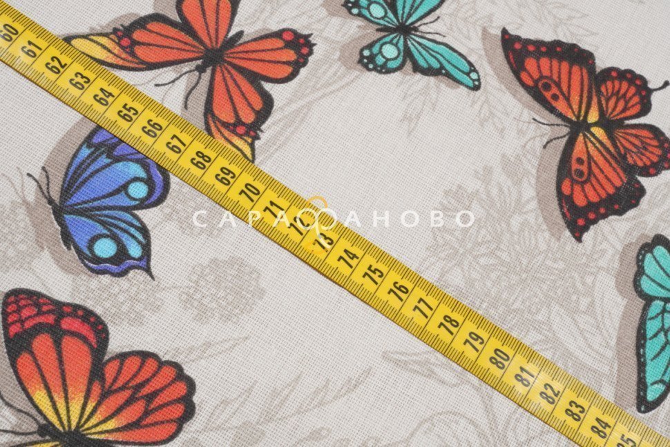 Ткань бязь 150 см 140 гр. рис 252 Бабочки вид 8/5