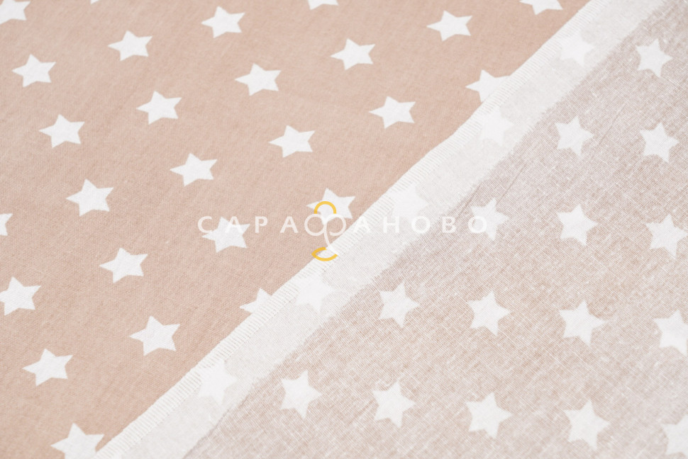 Ткань Бязь детская 150 см 120 гр Звездочки 1700-18