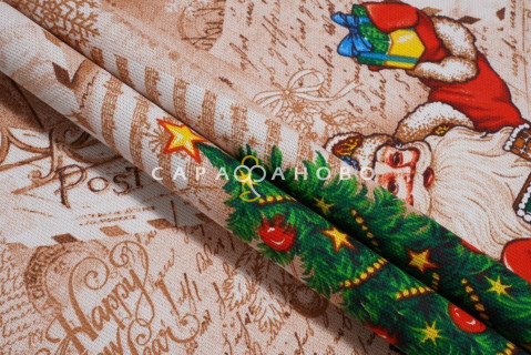 Ткань Рогожка 150 см "Щелкунчик" рис 35038 вид 1