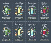Ткань вафельное полотно 150 См. Неделька - коктейли (3080-1), миниатюра 1