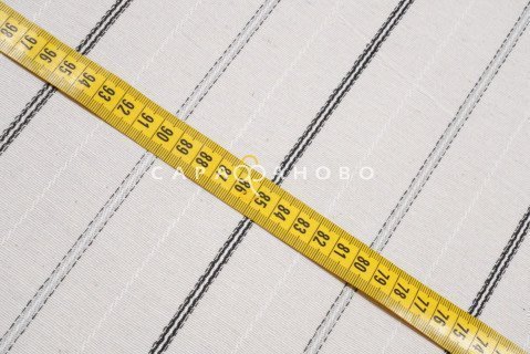 Ткань Тик матрасный 183 см 170 гр  рис. 3 вид 14/3 (чёрная просновка)