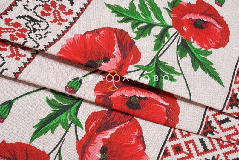 Ткань Рогожка 150 см рис 35001 вид 1