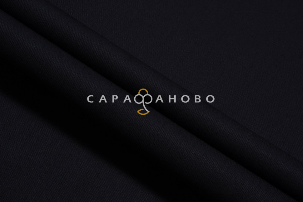 Ткань Саржа 150 см 260 гр №316 Чёрный