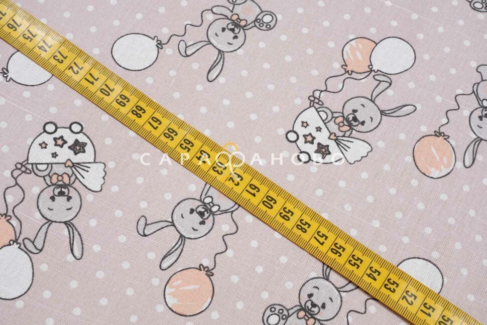 Ткань Бязь 150 см 120 гр рис. 162в1/1 Зайчишки