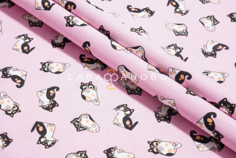 Ткань Ситец 95 см рис 29150 вид 4 "Котики"