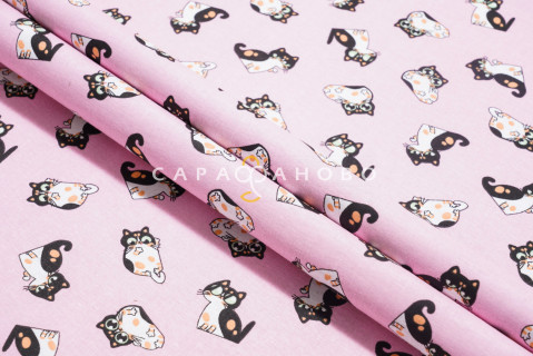Ткань Ситец 95 см рис 29150 вид 4 "Котики"