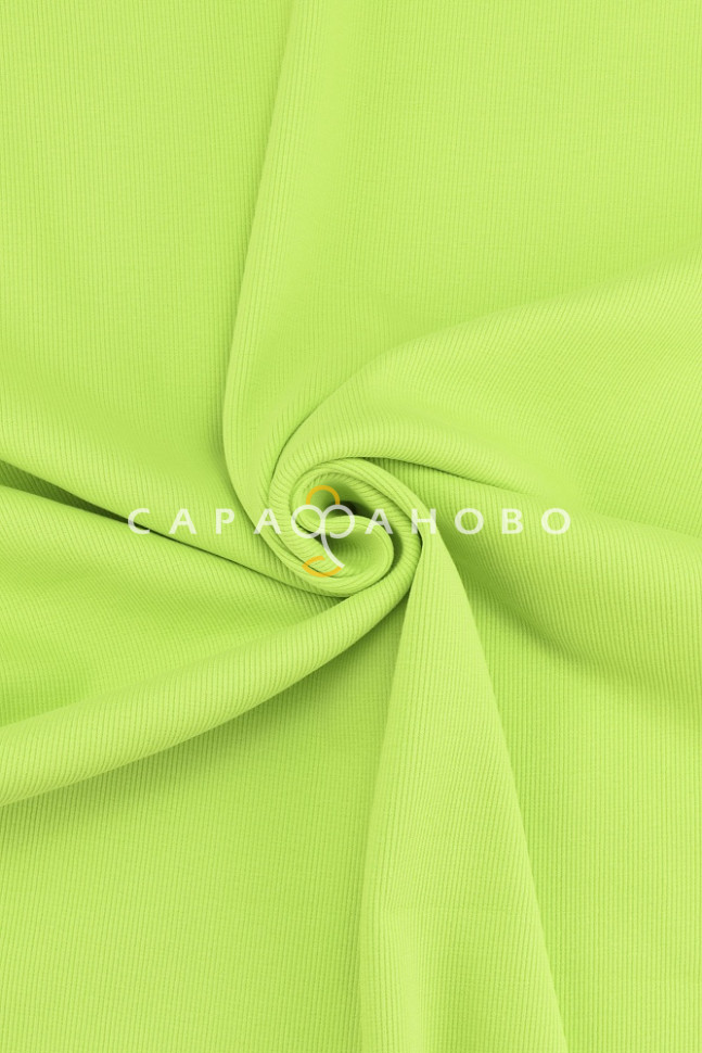 Ткань 20/1 Пенье Кашкорсе С Лайкрой Чулок Неон Зеленый_tpg-14-0340, фото 3