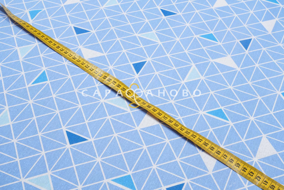 Ткань Бязь 150 см 140 гр рис. 122в2/11 Треугольники