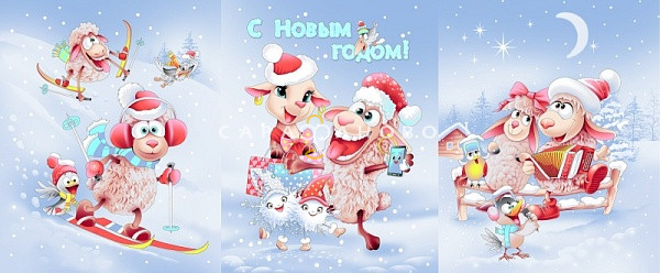 Ткань Вафельное полотно 150 см 160 гр рис Новогодняя сказка 13703/1