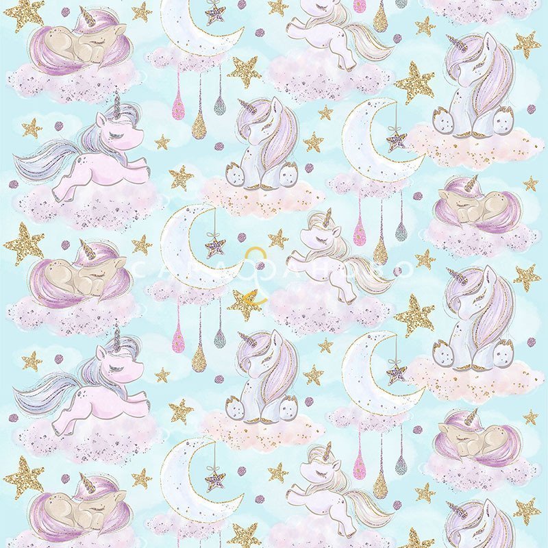 Ткань Перкаль 150 см Unicorns Модель 4 рис 13249 вид 1