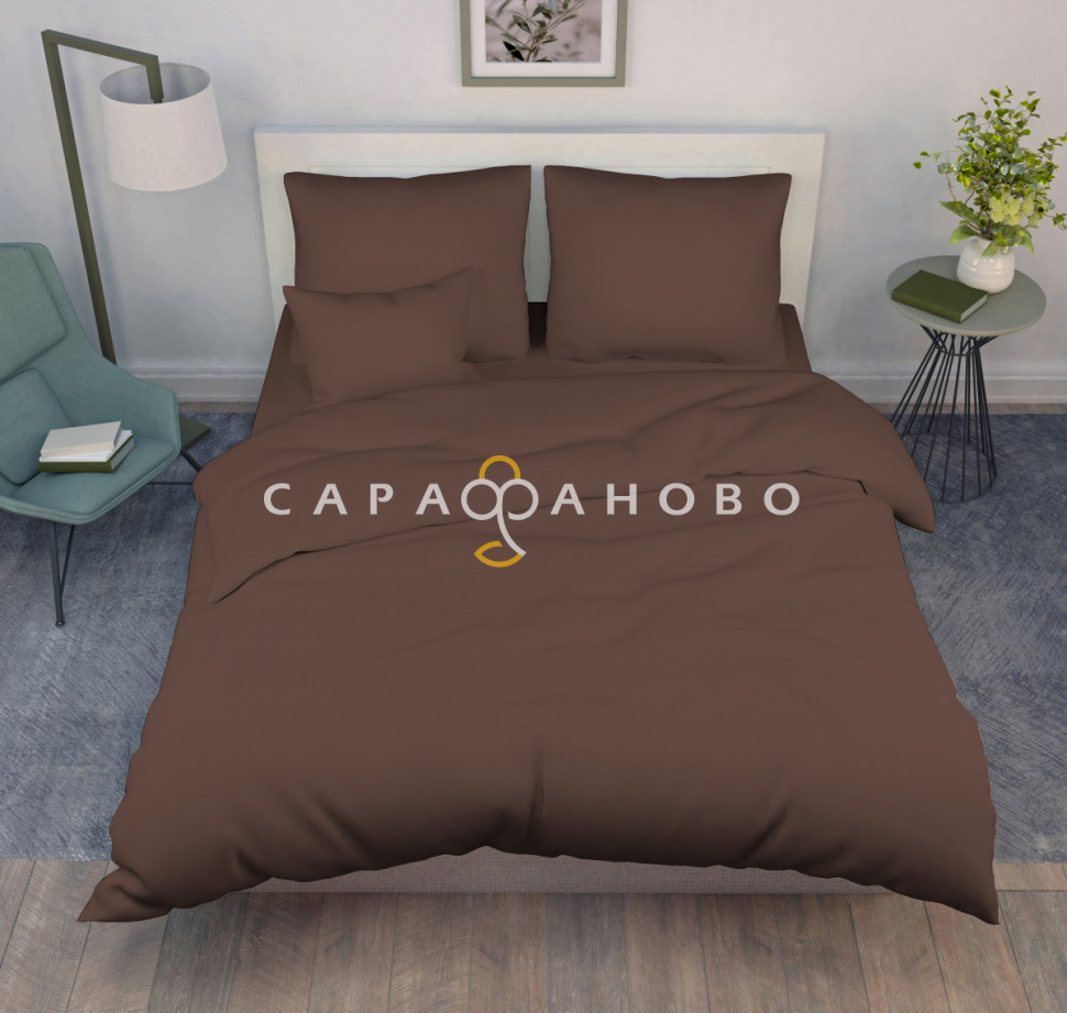 Ткань Бязь 220 см 120 гр гл/к Горький шоколад